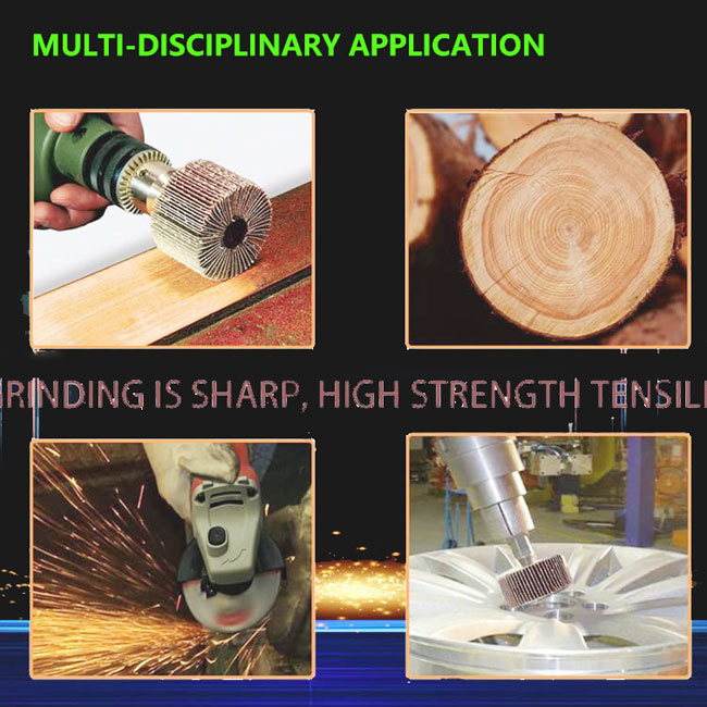 Détecteur de gravier 60/80/120/240 Grains Abrasif d'oxyde d'aluminium Flap Wheel Pour le polissage de broyage 10