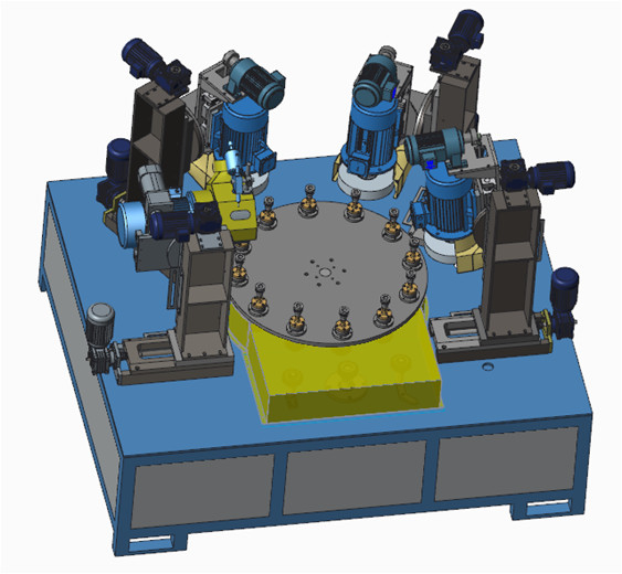 3 Têtes de meulage Machine de polissage automatique continue de disque Machine de dessin de fil Ronde surface du produit Dessin de fil